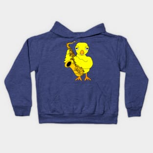 Saxophone Chick Kids Hoodie